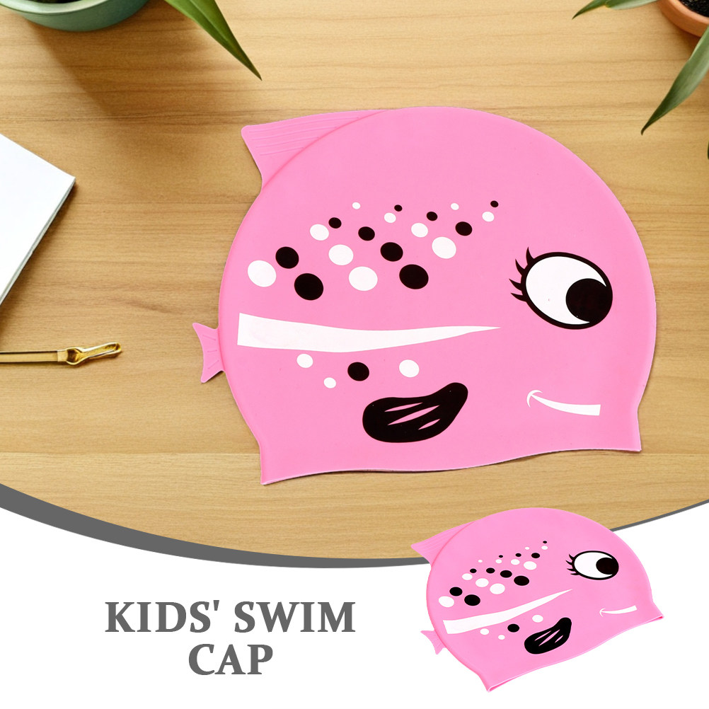 2 個子供用シリコン水泳キャップかわいい魚柄防水快適フィット - Swim Hat Silicone のレビューと価格