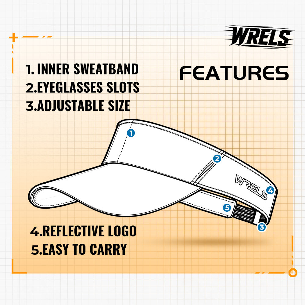 WRELS スポーツサンバイザーハット エンプティトップ 軽 - Running Cap Lightweight のレビューと価格
