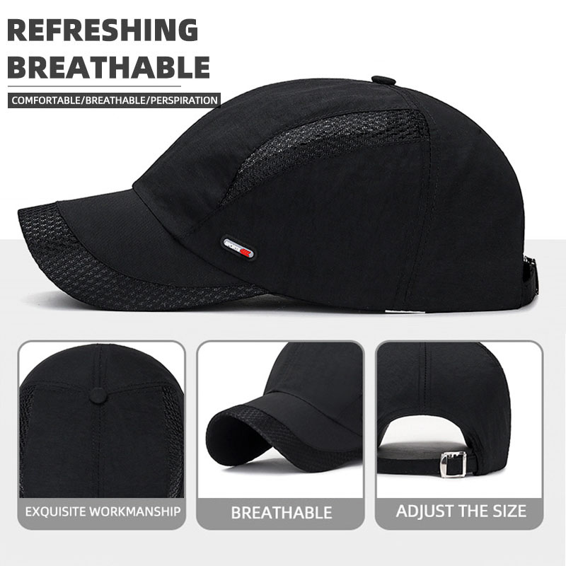1PC 日焼け防止帽子通気性メッシュ野球帽調節可能な速乾性ス - Trucker Cap Mesh のレビューと価格