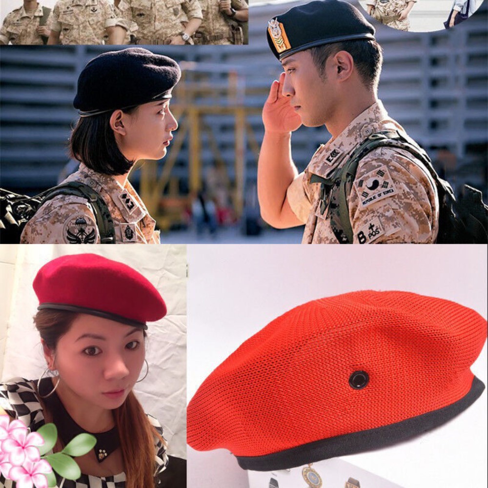 新しいユニセックスユニフォームキャップ女性男性ウールベレ帽フ - Beret French Wool のレビューと価格