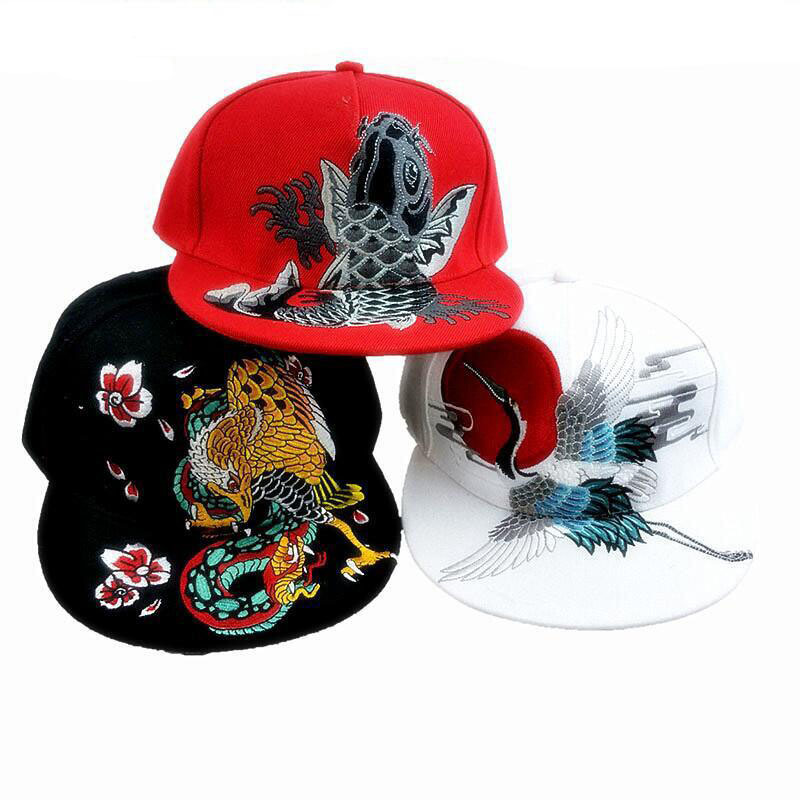 男性用の刺繍入りk-pop野球帽,フラットハット,フラップ, - Snapback Hat Flat のレビューと価格