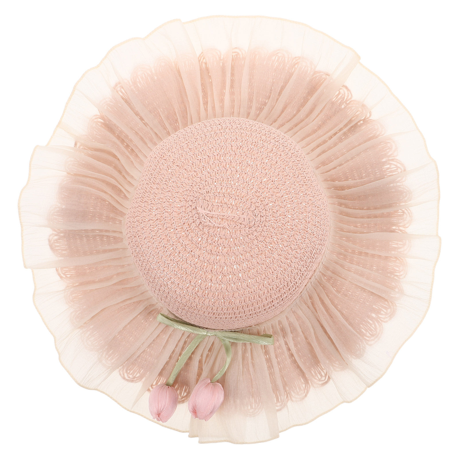 ガールサマーストローサンハットつば広通気性調節可能なストラッ - Sun Hat Wide Brim のレビューと価格