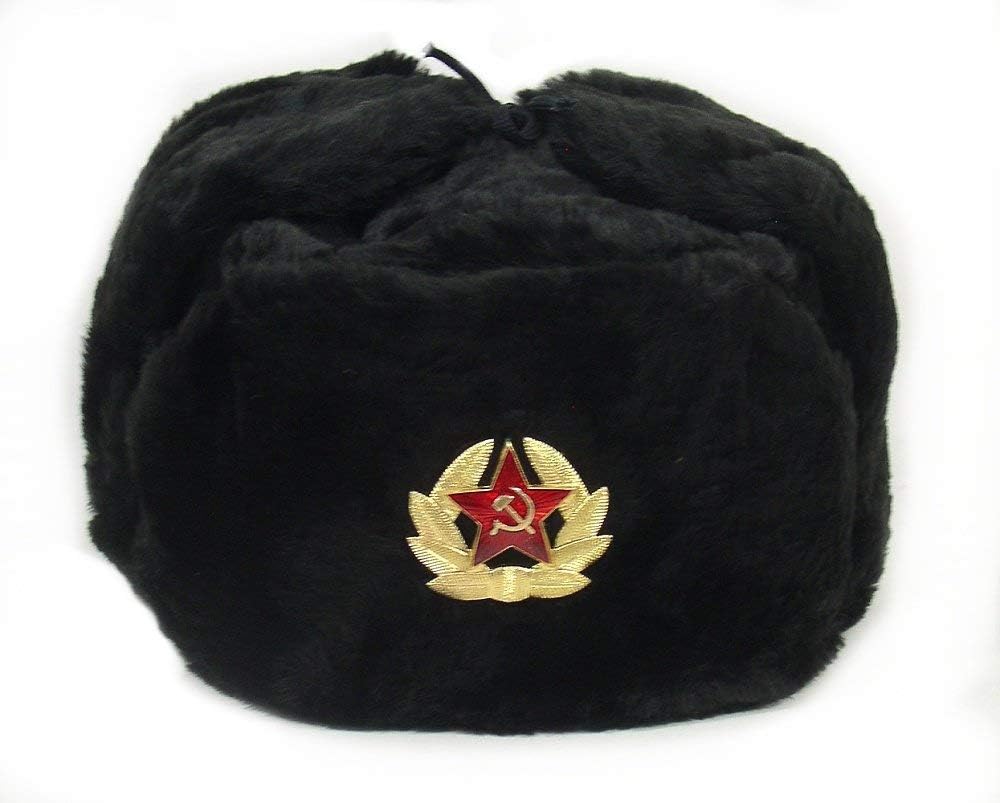 ロシア帽子ソビエト軍軍事バッジ男性女性ロシアウシャンカ帽子フ - Trapper Hat Ear Flap のレビューと価格