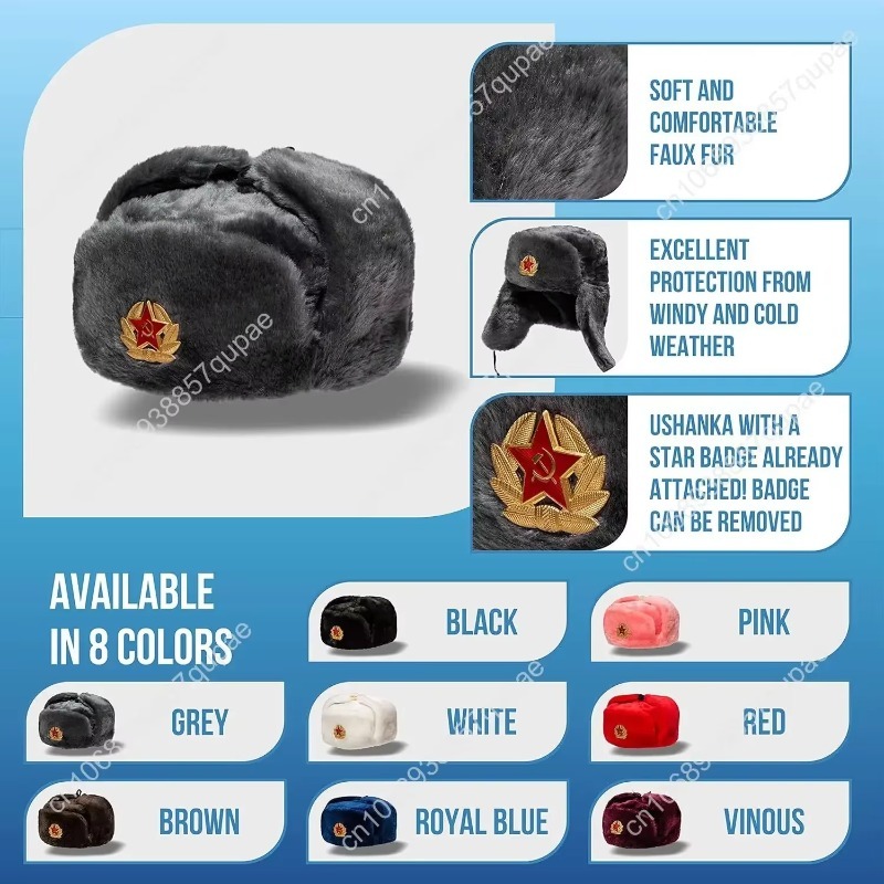 ベレオン ウシャンカ ロシア毛皮帽子 - ソビエト軍トラッパ - Winter Trapper Hat のレビューと価格