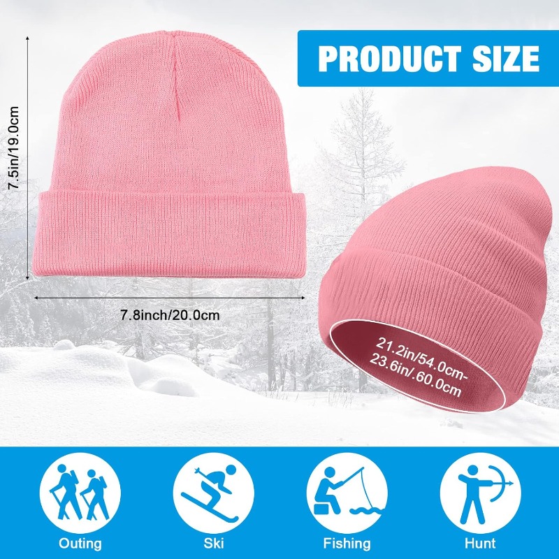 1個入り 冬用暖かい厚手ビーニー帽 男女兼用、シームレス冬ニ - Beanie Cuffed Knit のレビューと価格