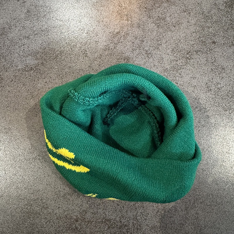 アマガエルプリントビーニー男性女性、ストレッチニットスカルキ - Beanie Cuffed Knit のレビューと価格