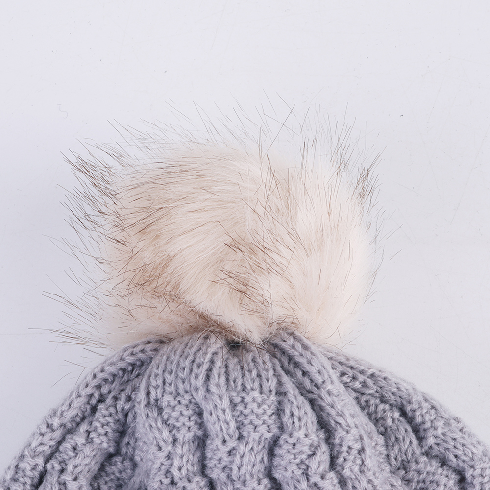 子供のためのフェイクファーポンビーニー、ニットイヤーハットフ - Trapper Hat Ear Flap のレビューと価格