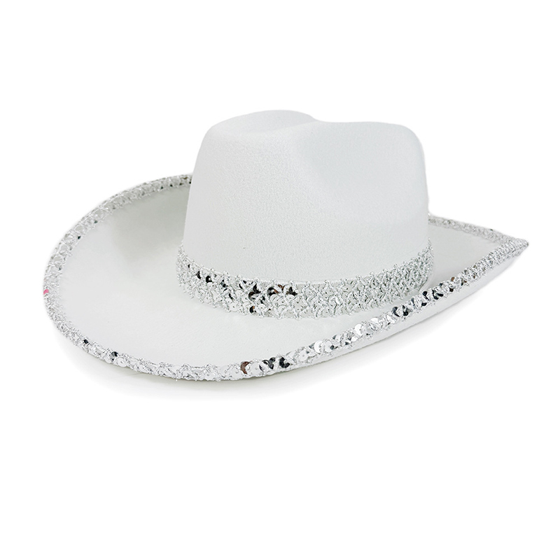 女性男性スパンコールカウガールハットキラキラウエスタンキャッ - Sun Hat Wide Brim のレビューと価格