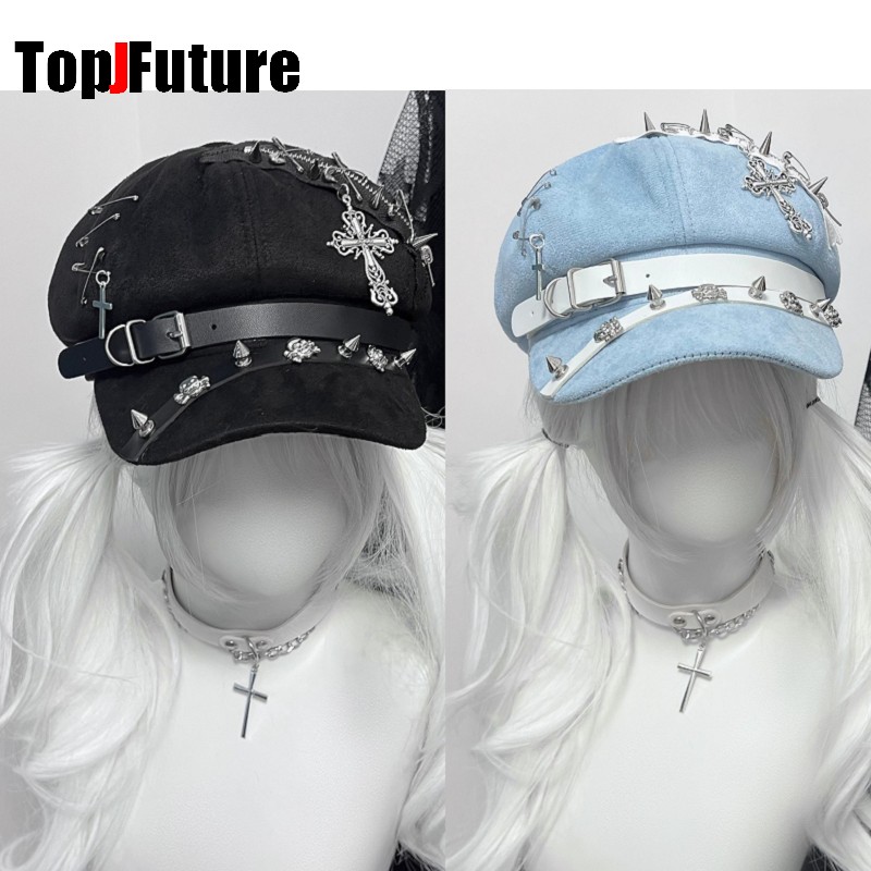 女性用原宿八角形キャップ ゴシックパンク ロリータ サブカル - Dad Hat Cotton のレビューと価格