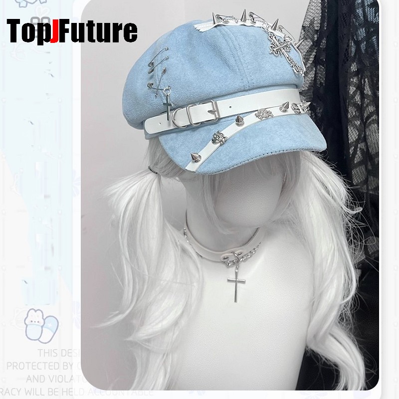 女性用原宿八角形キャップ ゴシックパンク ロリータ サブカル - Dad Hat Cotton のレビューと価格