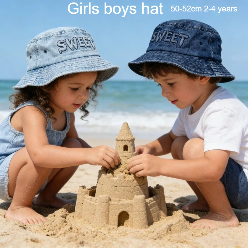 日本のレトロキッズバケットハット 50-52cm 2-4歳向 - Bucket Hat Cotton のレビューと価格