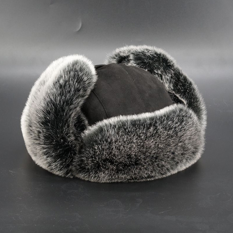 メンズ冬用イミテーションファートラッパーハット、耳当て付きで - Trapper Hat Ear Flap のレビューと価格