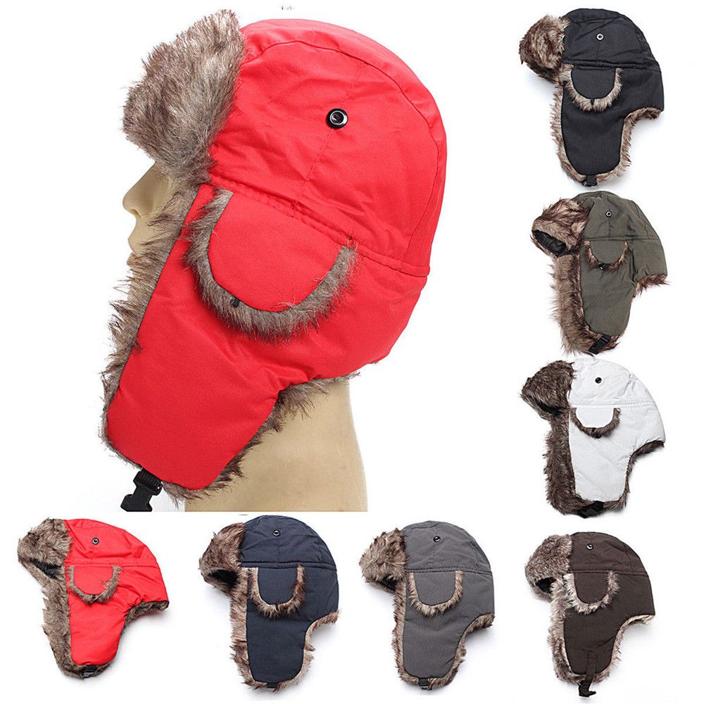 暖かい冬用ファー耳当て付きスキーハット 男女兼用 トラッパー - Winter Trapper Hat のレビューと価格