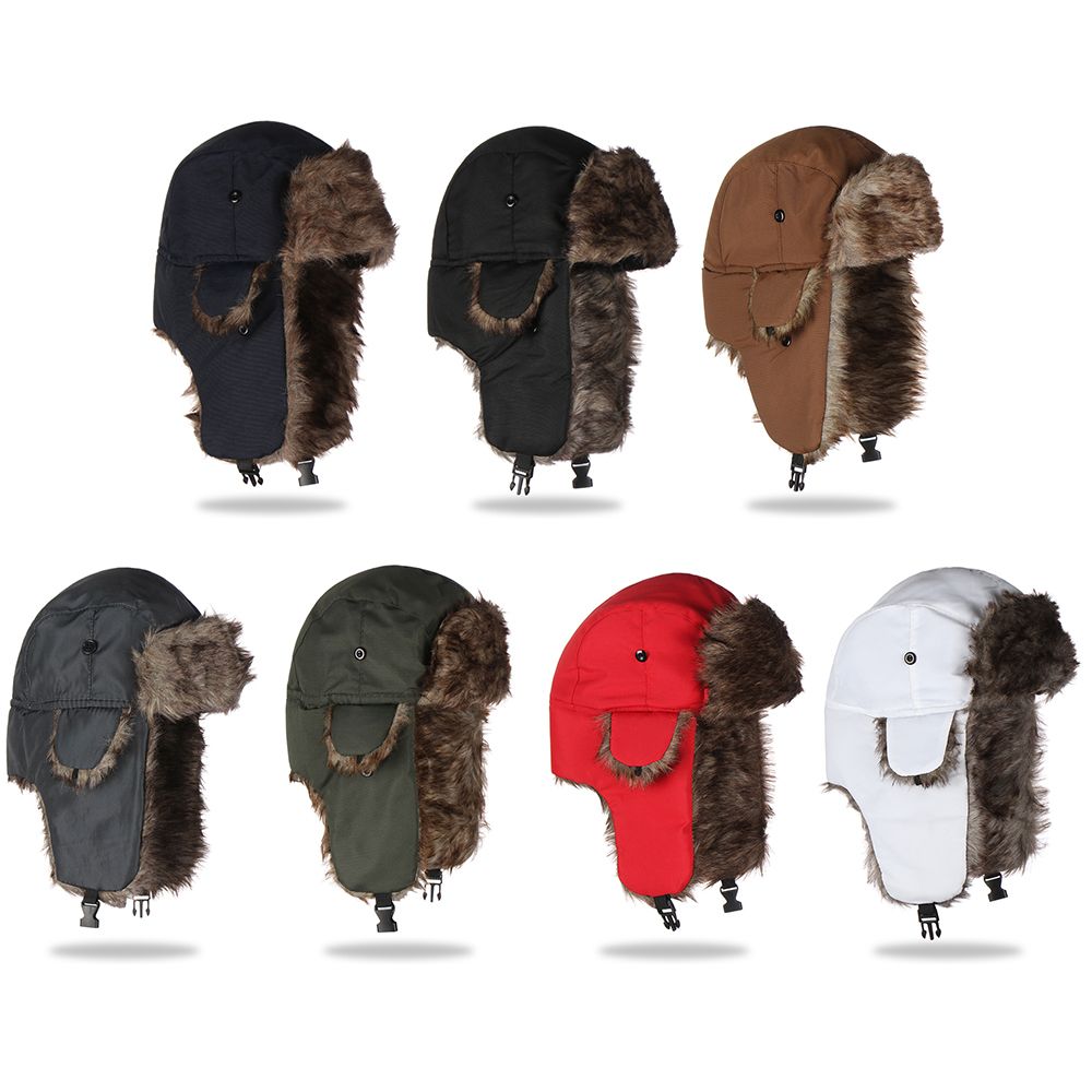 暖かい冬用ファー耳当て付きスキーハット 男女兼用 トラッパー - Winter Trapper Hat のレビューと価格