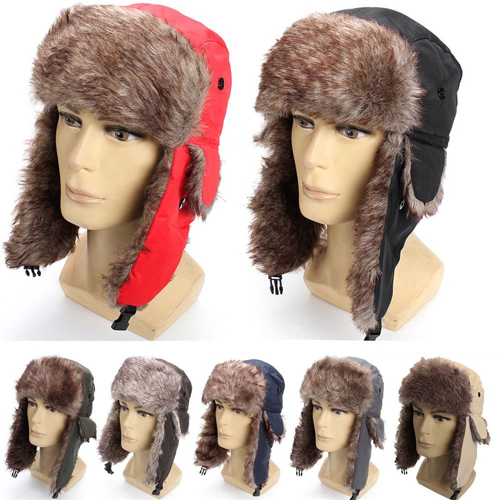 暖かい冬用ファー耳当て付きスキーハット 男女兼用 トラッパー - Winter Trapper Hat のレビューと価格