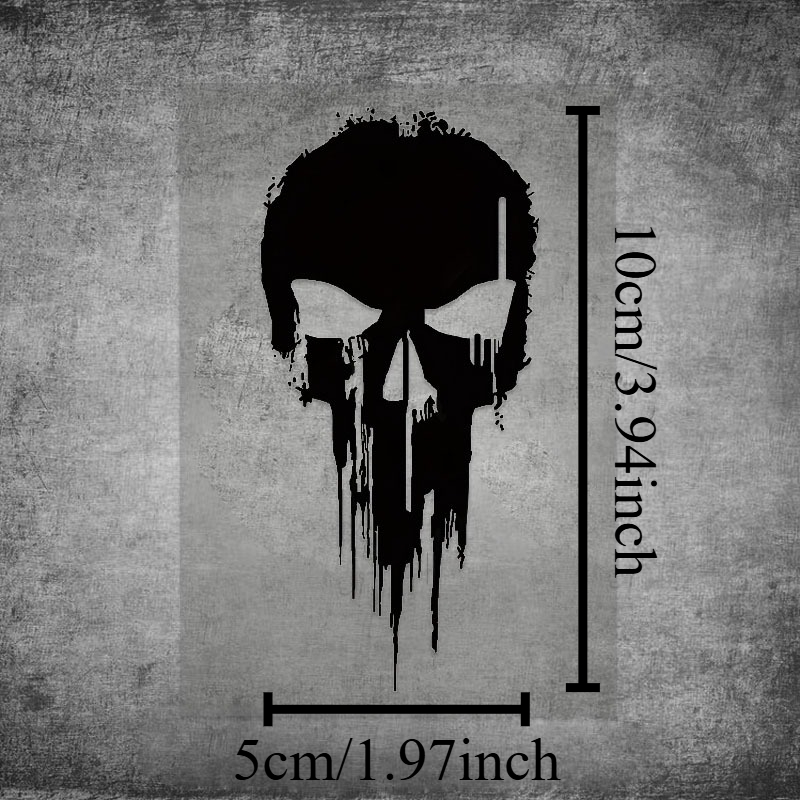 1PC クールなスケルトンスカル防水ビニールステッカー、バイ - Skull Cap Helmet Liner のレビューと価格