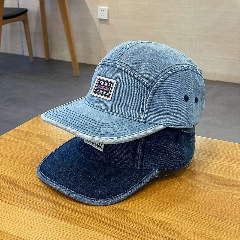 ヴィンテージフラットつばデニム野球帽男性女性原宿スナップバッ - Corduroy Cap 5 Panel のレビューと価格