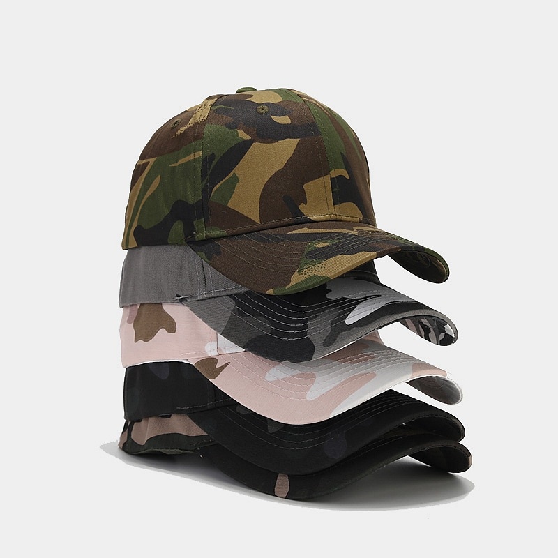ウッドランドカモフラージュ野球帽 調節可能なコットンミリタリ - Dad Hat Cotton のレビューと価格