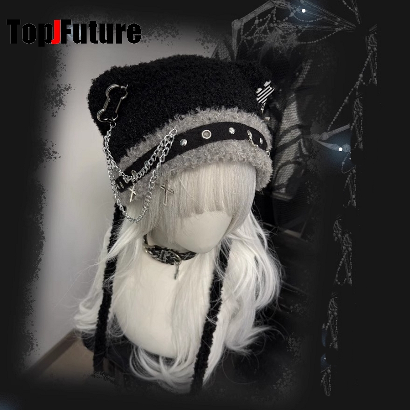 女性用 日本風 ハラジュク Y2K ガールズハット ゴシック - Winter Trapper Hat のレビューと価格