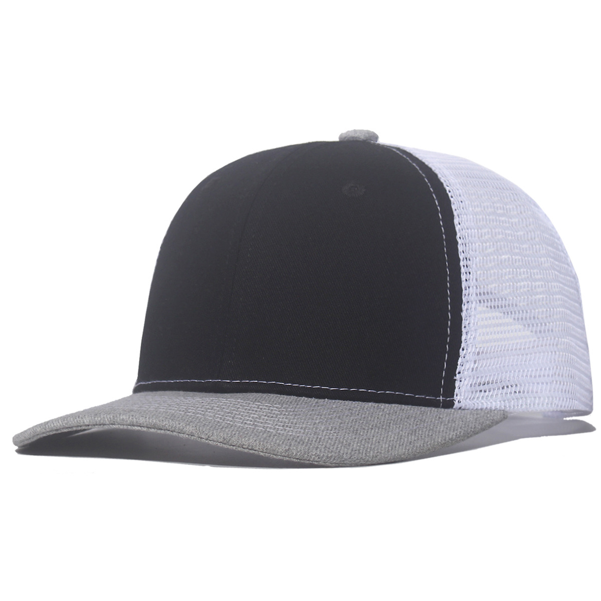 カスタムロゴスポーツスナップバックキャップ男性固体無地リチャ - Trucker Cap Mesh のレビューと価格