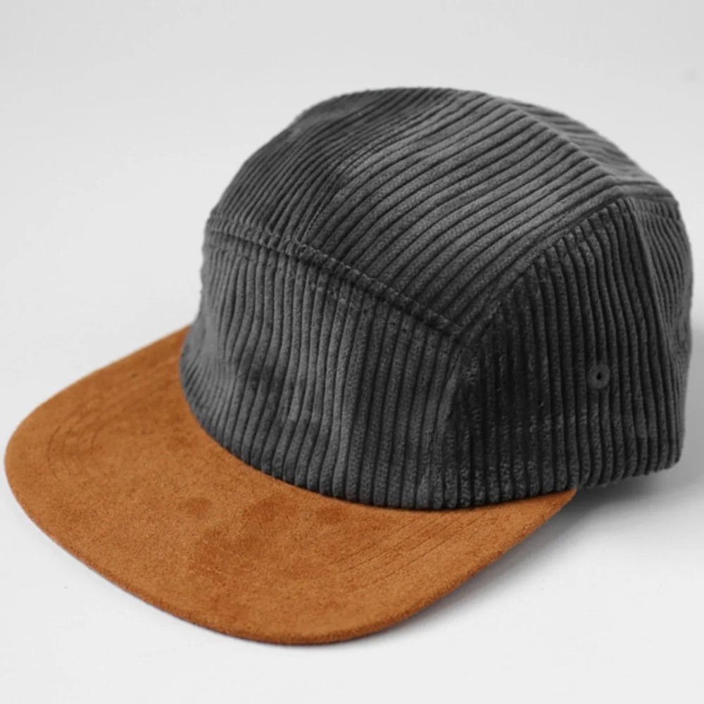 カジュアルレトロフラットブリム野球帽5パネルコーデュロイサン - Corduroy Cap 5 Panel のレビューと価格