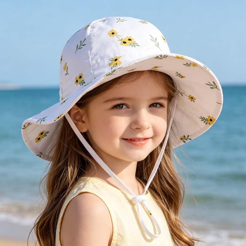 2026 キッズガール帽子夏プリント子供太陽の帽子女の子のた - Bucket Hat Cotton のレビューと価格