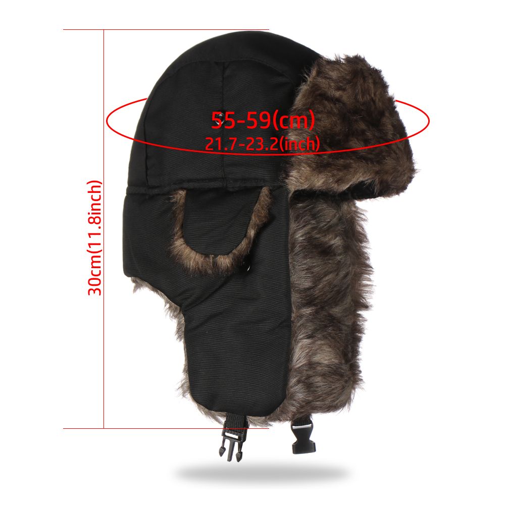 暖かい耳当て付きトラッパースキーハット、冬用帽子、ロシアのウ - Trapper Hat Ear Flap のレビューと価格