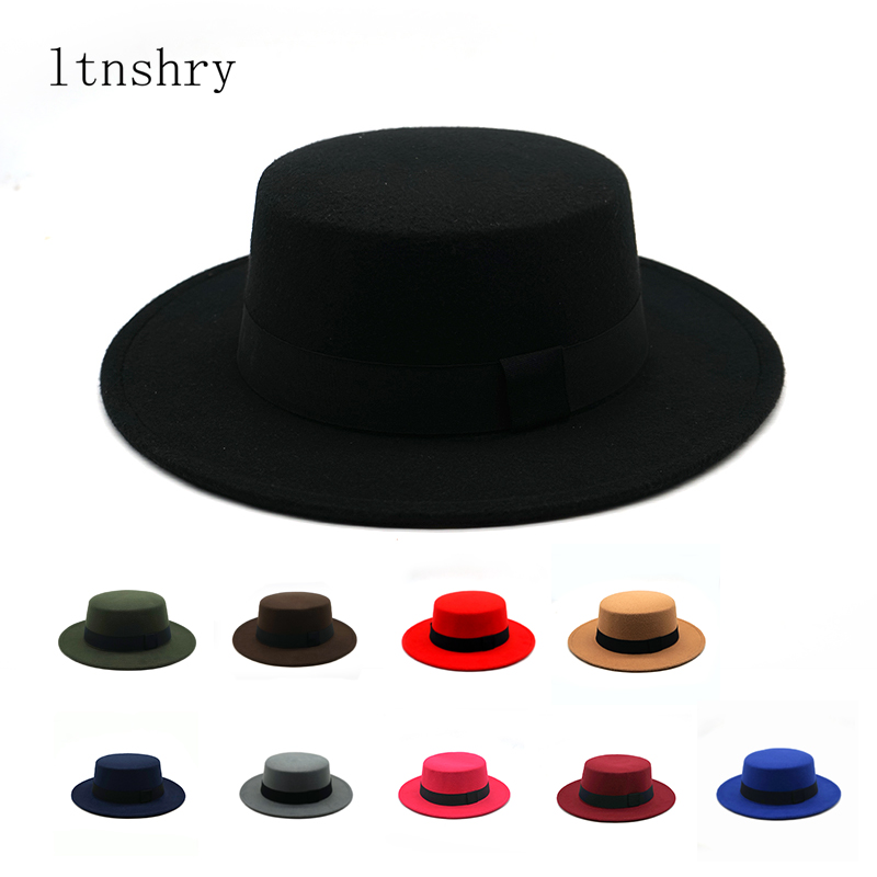 男性と女性のためのイミテーションウールの帽子,冬,秋,ジャズ - Fedora Hat Wool のレビューと価格