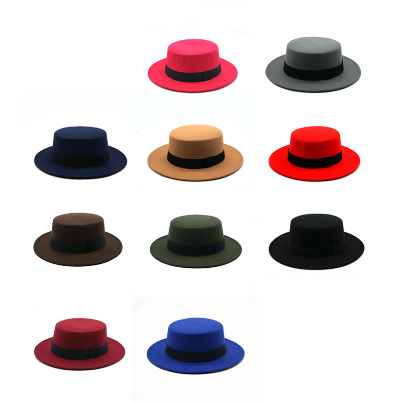 男性と女性のためのイミテーションウールの帽子,冬,秋,ジャズ - Fedora Hat Wool のレビューと価格