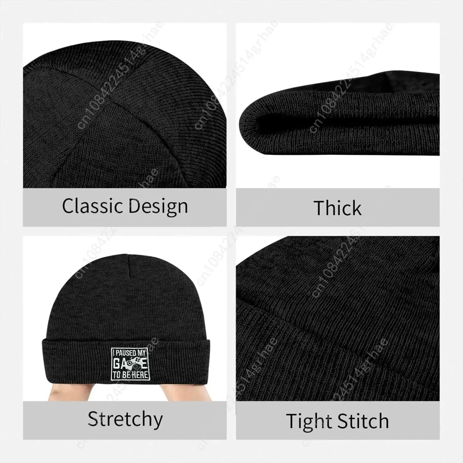 魚の刺繍入りビーニーハット 冬用暖かいニットカフ付きスカルキ - Beanie Cuffed Knit のレビューと価格