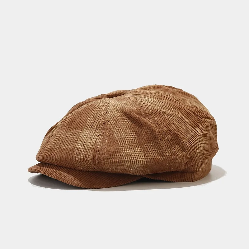 コーデュロイ男性女性若者少年少女キャスケットフラットキャップ - Newsboy Cap Ivy のレビューと価格