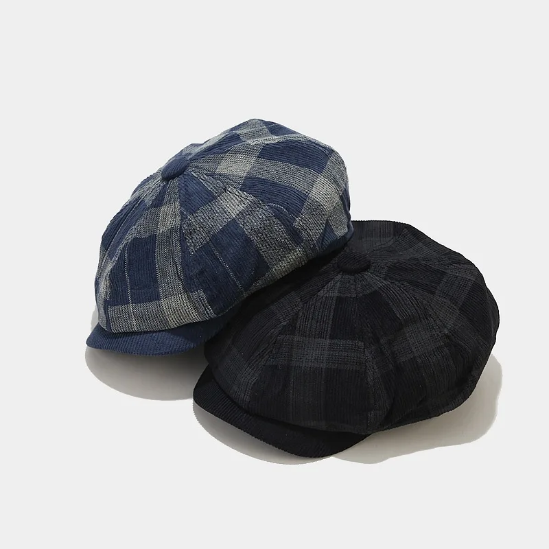 コーデュロイ男性女性若者少年少女キャスケットフラットキャップ - Newsboy Cap Ivy のレビューと価格