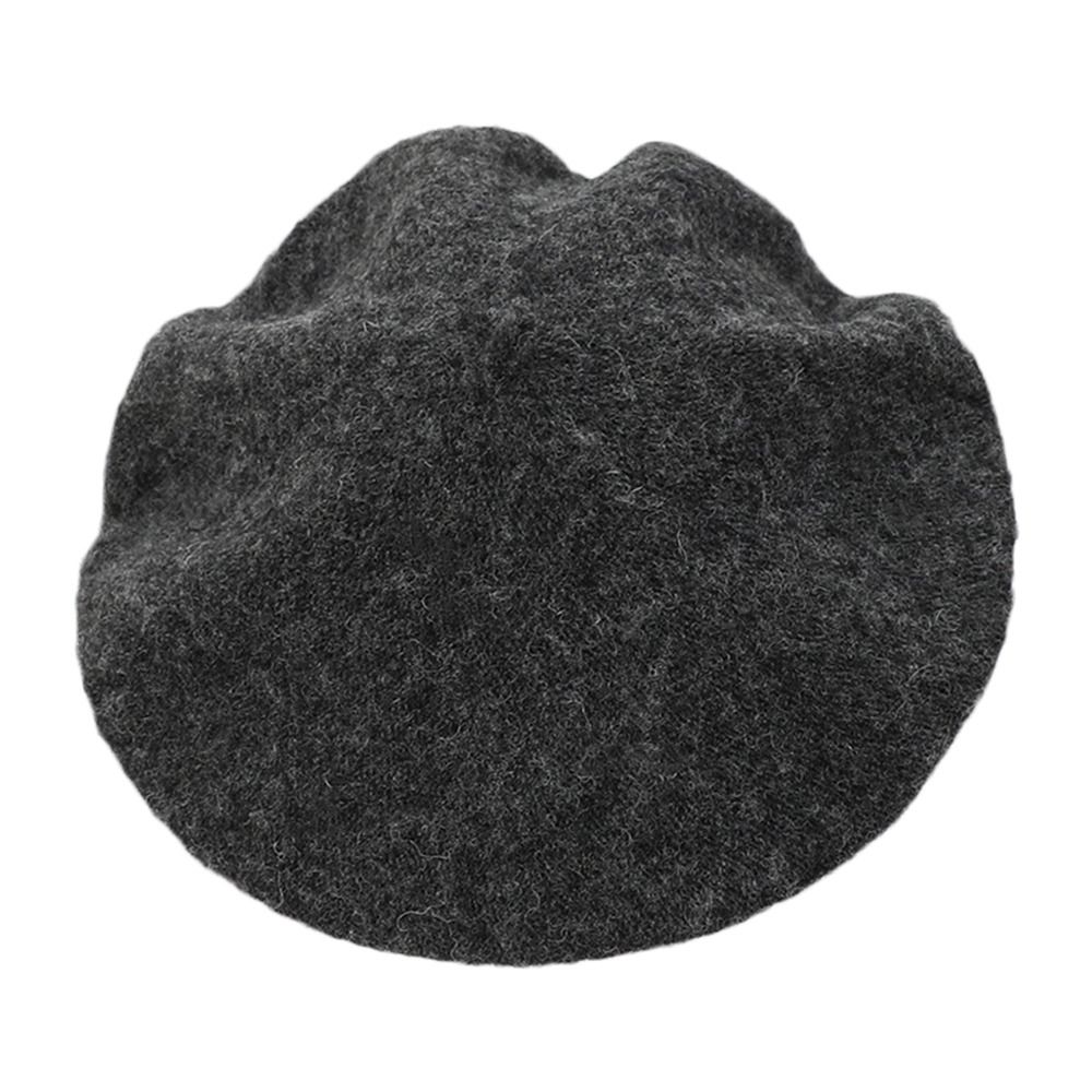 秋冬暖かいウールベレー帽無地レトロプレーンキャップオールマッ - Beret French Wool のレビューと価格