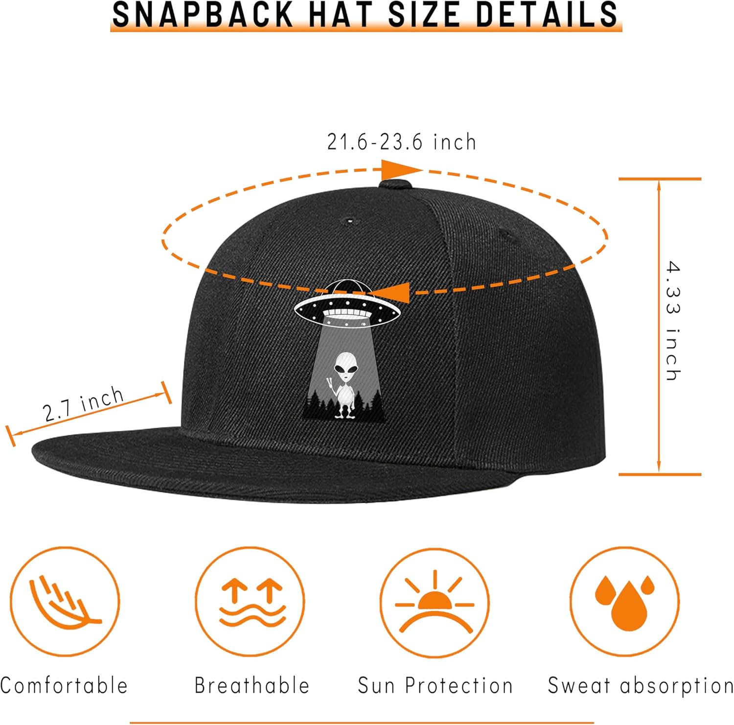 Ufo Aliens スナップバックハット メンズ フラット - Snapback Hat Flat のレビューと価格
