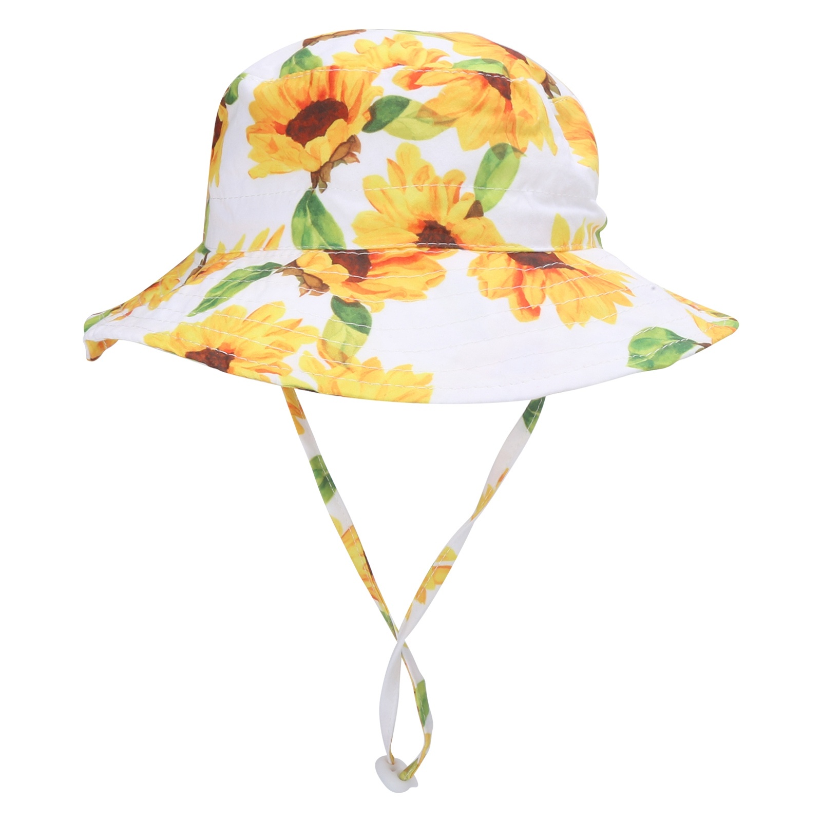 ベビービーチサンハット通気性のあるファッショナブルな花柄子供 - Bucket Hat Cotton のレビューと価格