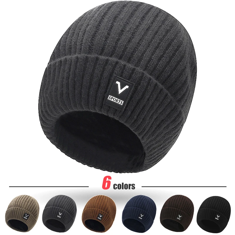 ビーニー男性だらしないニットスカルキャップ暖かいストッキング - Beanie Cuffed Knit のレビューと価格