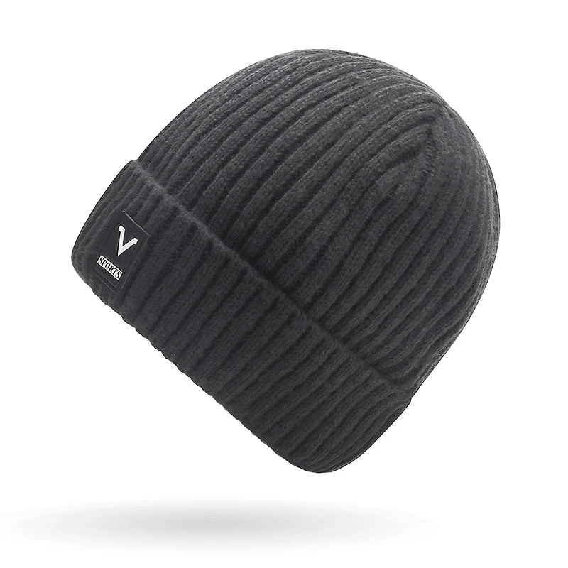 ビーニー男性だらしないニットスカルキャップ暖かいストッキング - Beanie Cuffed Knit のレビューと価格