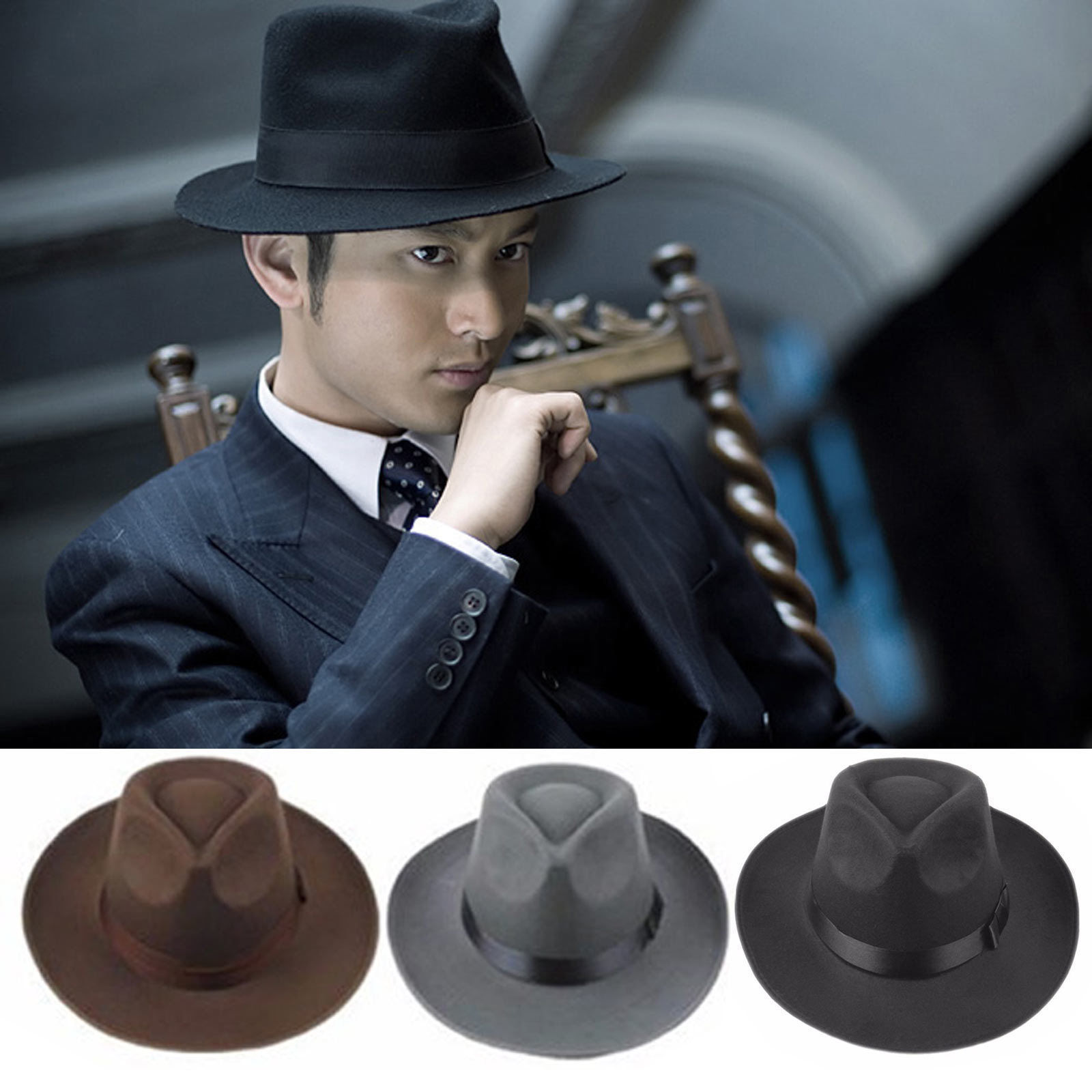 最新到着ユニセックス大人フェルトウエスタンカウボーイハットウ - Fedora Hat Wool のレビューと価格