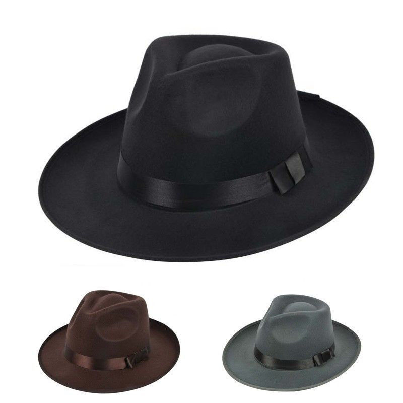 最新到着ユニセックス大人フェルトウエスタンカウボーイハットウ - Fedora Hat Wool のレビューと価格