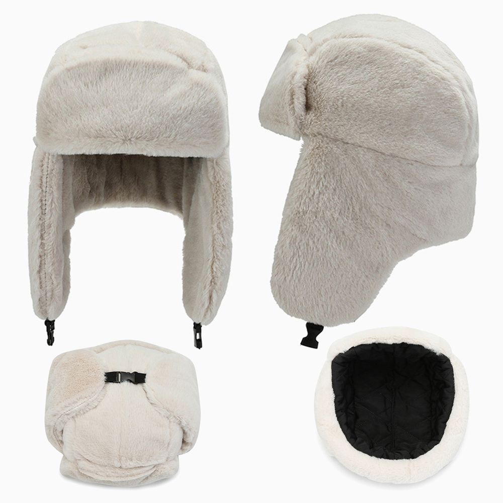 高品質暖かい冬の帽子防風スノーキャップ厚い豪華なロシアウシャ - Winter Trapper Hat のレビューと価格