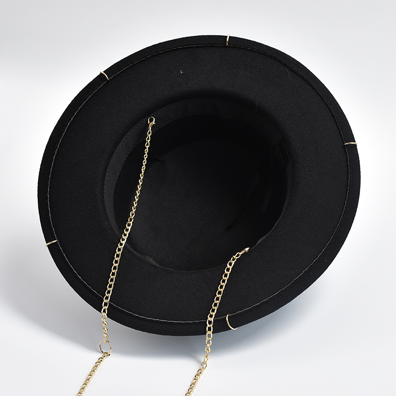 新しいファッション Desige フェドーラ帽子女性男性金属 - Fedora Hat Wool のレビューと価格