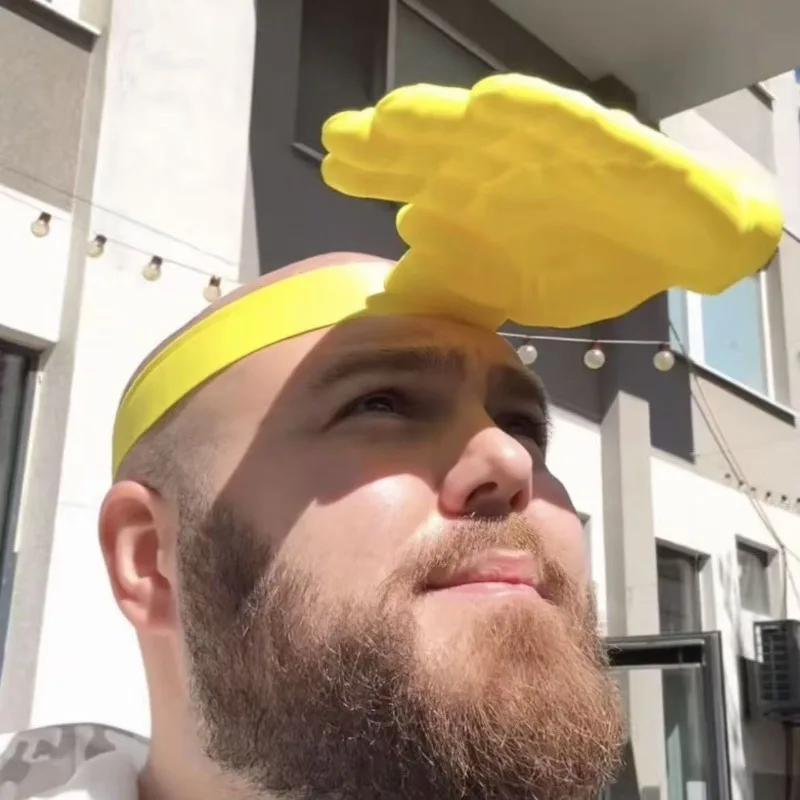 1/3 個ノベルティ 3D 手のひら型サンハット面白いユニセ - Visor Sun Hat のレビューと価格