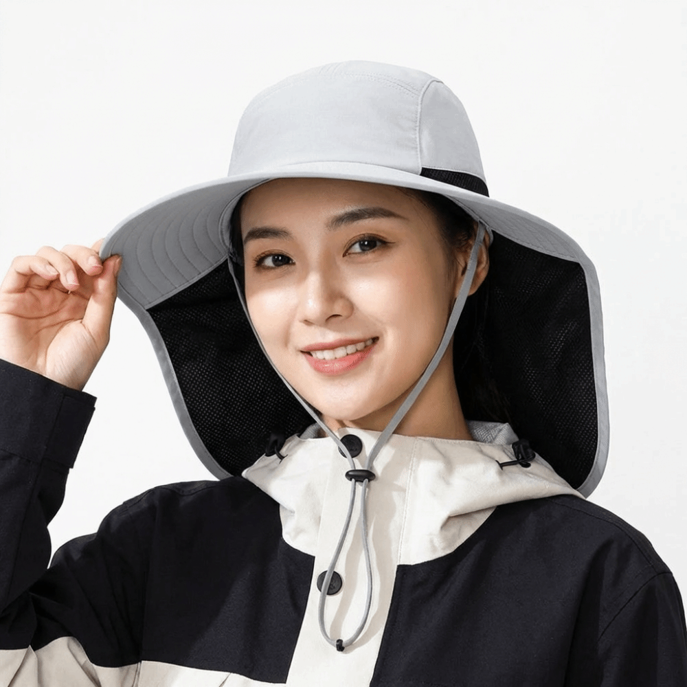 サンハット ワイドブリム アウトドア サンハット ネックフラ - Bucket Hat Cotton のレビューと価格