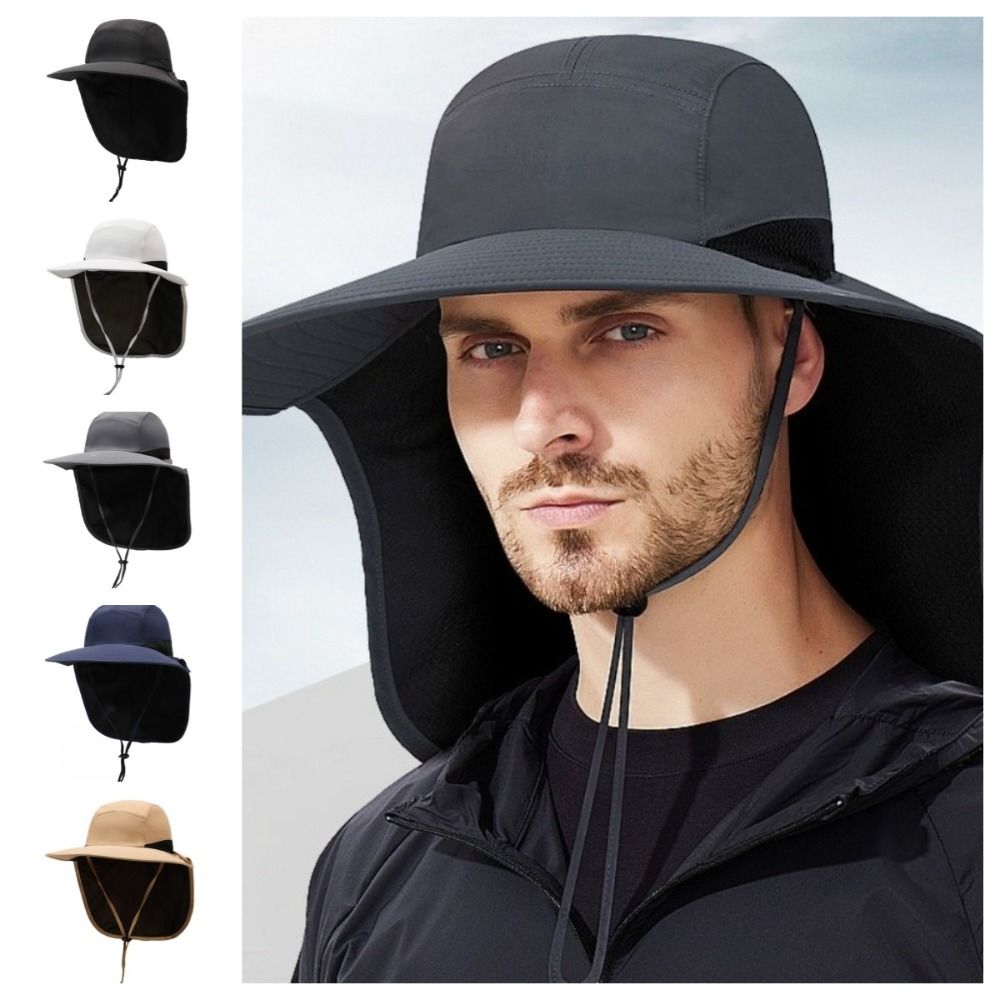 サンハット ワイドブリム アウトドア サンハット ネックフラ - Bucket Hat Cotton のレビューと価格