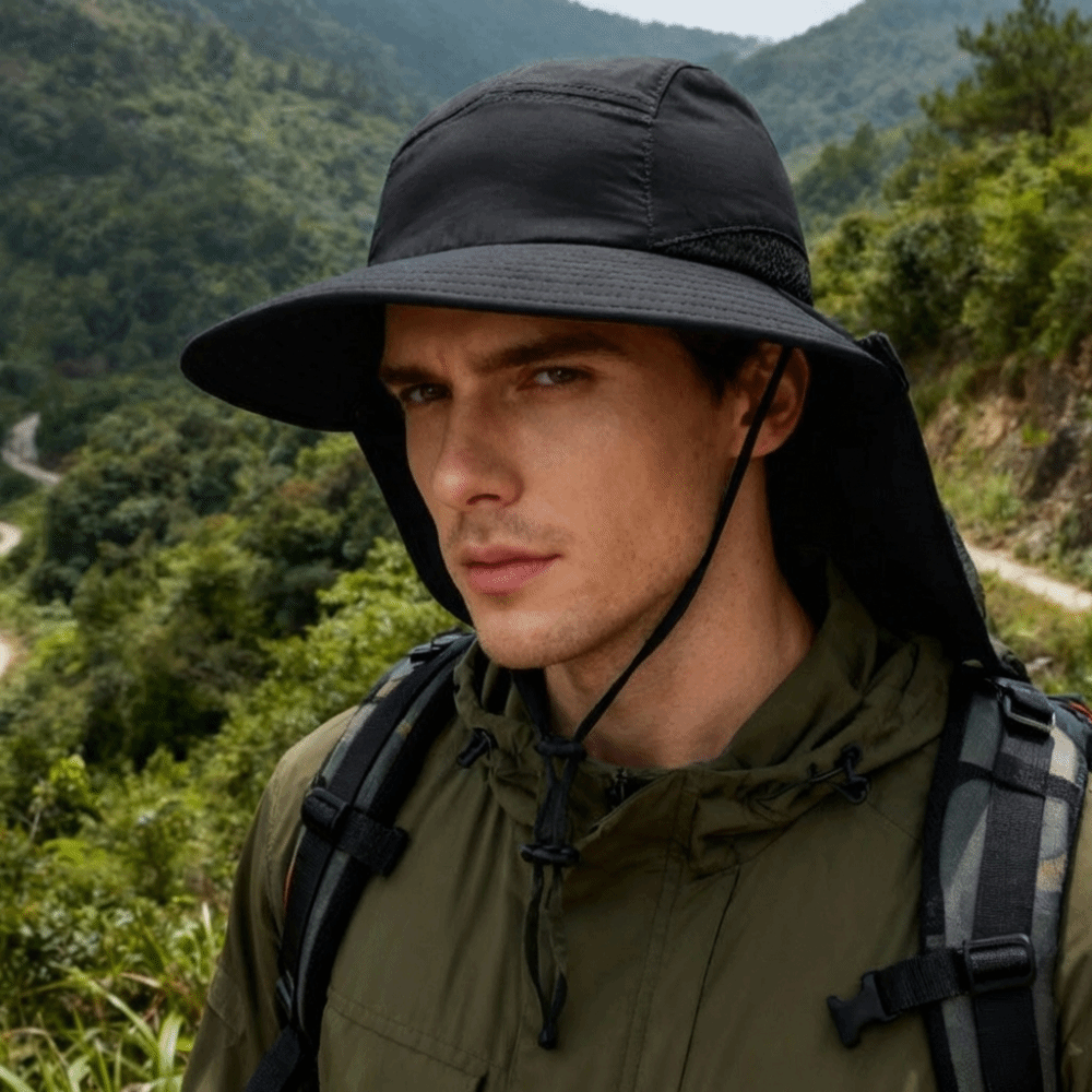 サンハット ワイドブリム アウトドア サンハット ネックフラ - Bucket Hat Cotton のレビューと価格