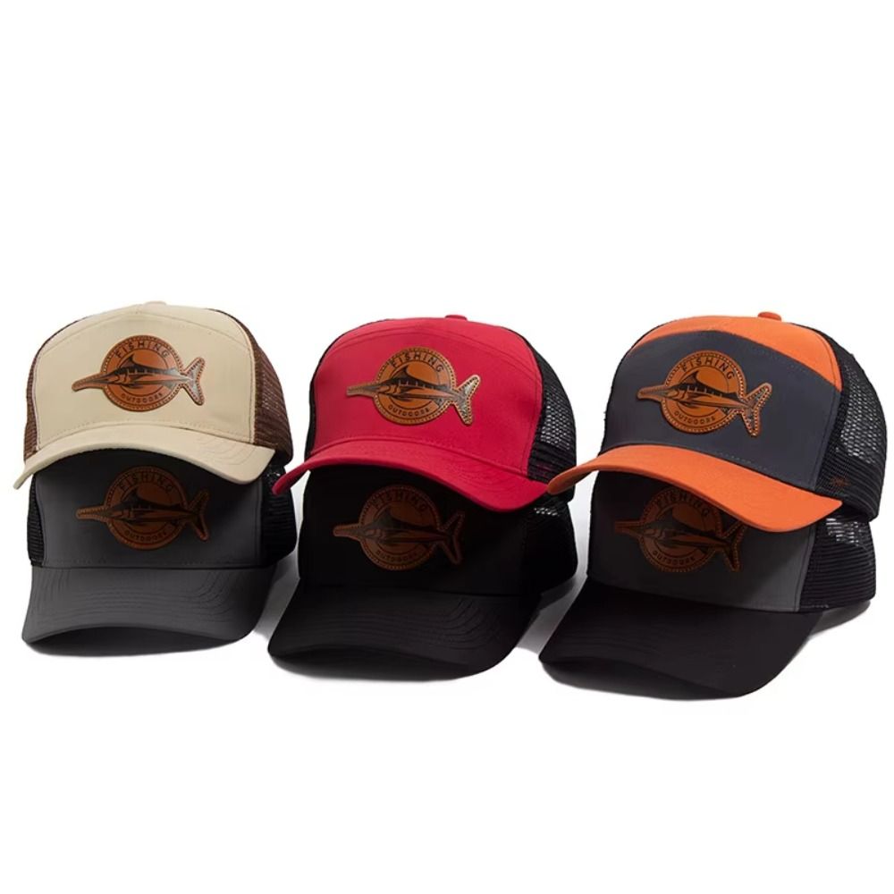 夏用サメ柄フィッシングキャップ 調節可能な7パネルスタイル野 - Trucker Cap Mesh のレビューと価格