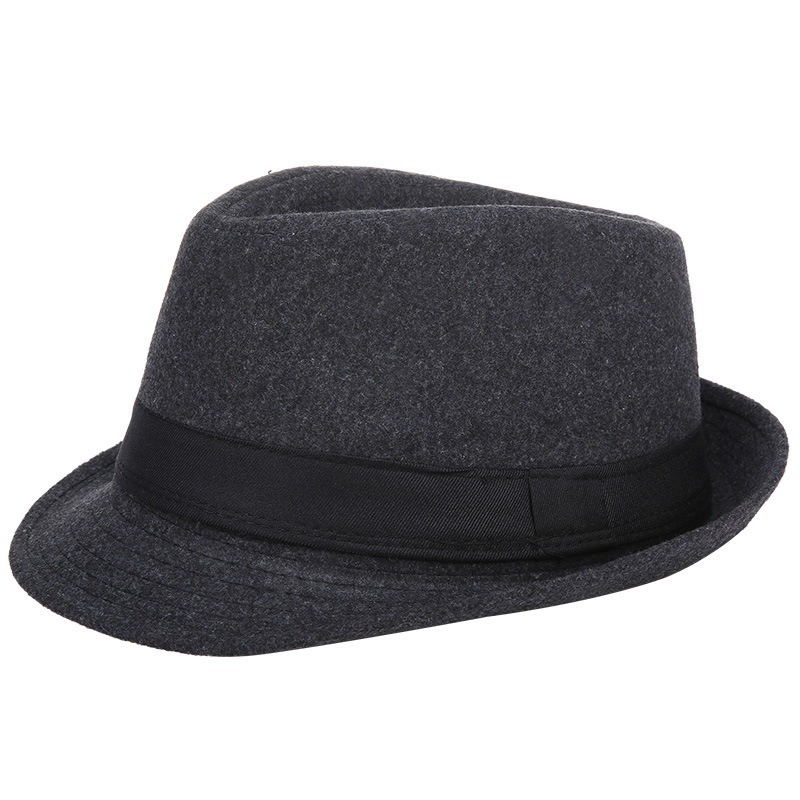 メンズ秋冬ウールフェドーラハット、暖かい防風ヴィンテージトリ - Fedora Hat Wool のレビューと価格