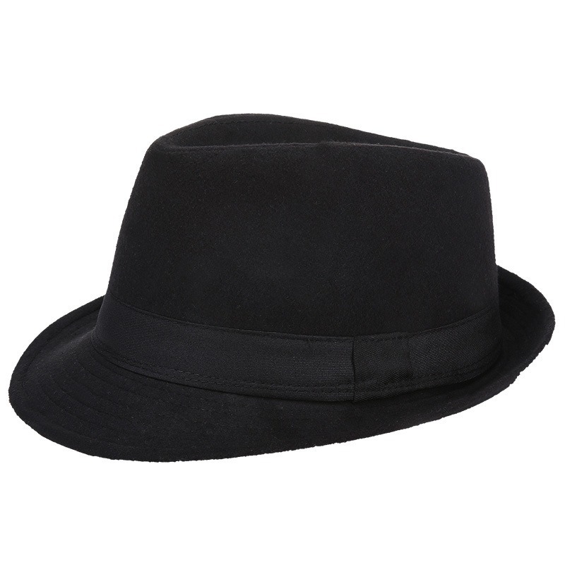 メンズ秋冬ウールフェドーラハット、暖かい防風ヴィンテージトリ - Fedora Hat Wool のレビューと価格