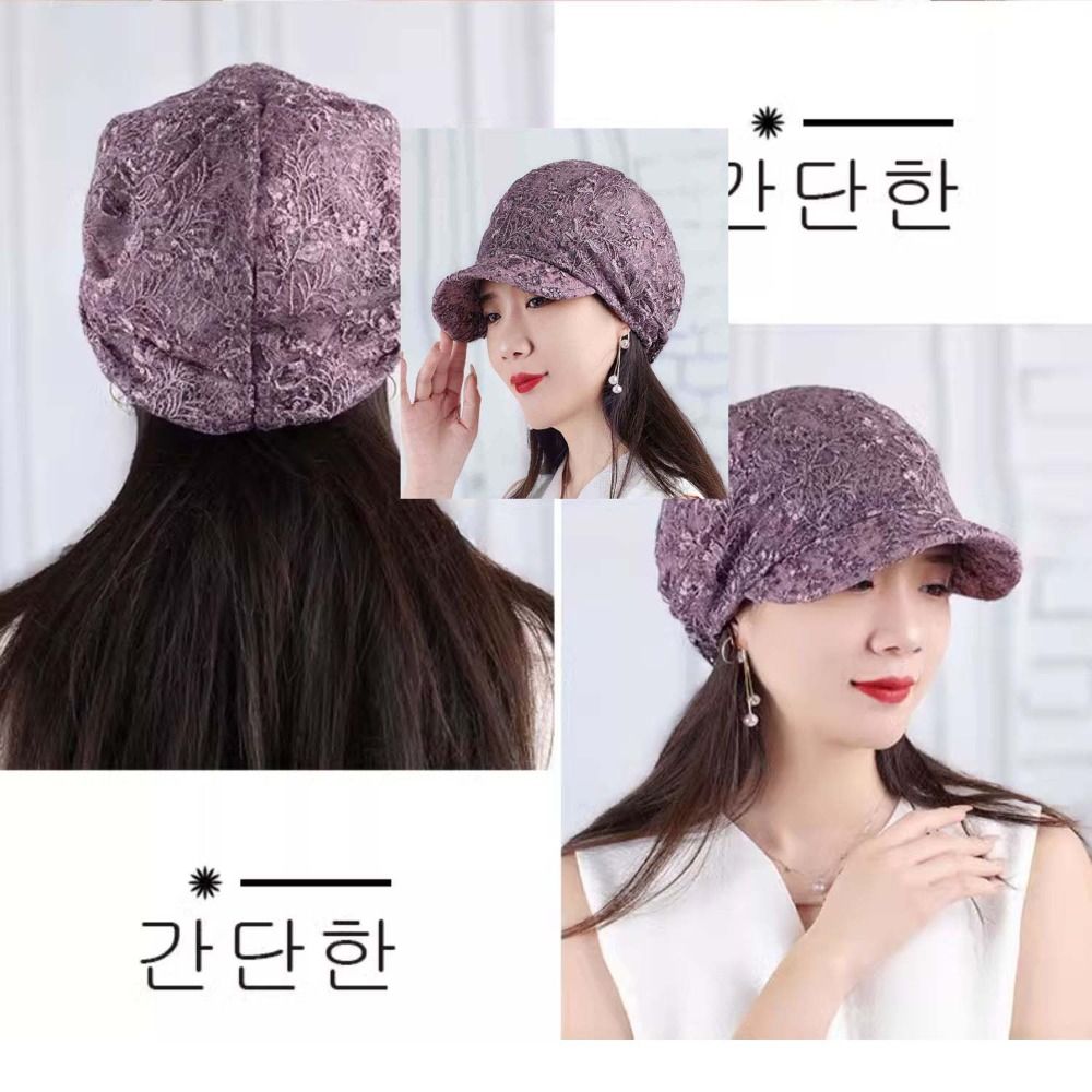 中空フラワービーニーキャップ通気性刺繍女性野球帽つばキャップ - Baseball Cap Structured のレビューと価格