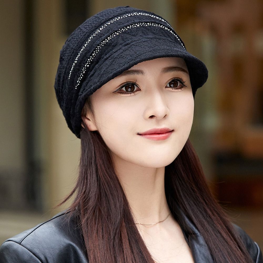 中空フラワービーニーキャップ通気性刺繍女性野球帽つばキャップ - Baseball Cap Structured のレビューと価格